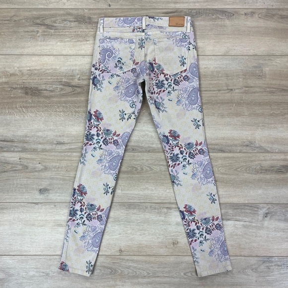 Level 99 Janice Ultra Skinny Jeans Floral Paisley Print Krypton Grey Wash - Picture 5 of 11